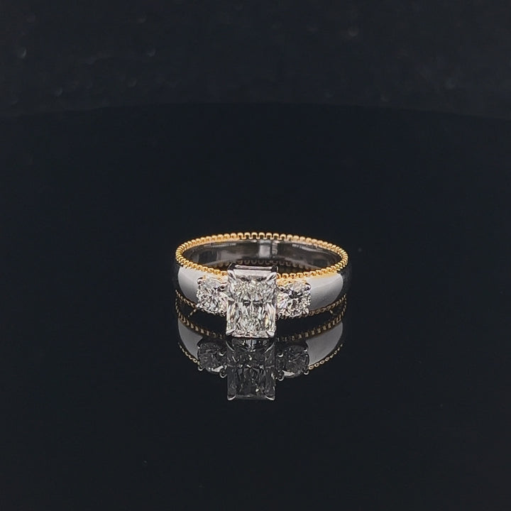 Elegant Diamond Radiant Cut Ring