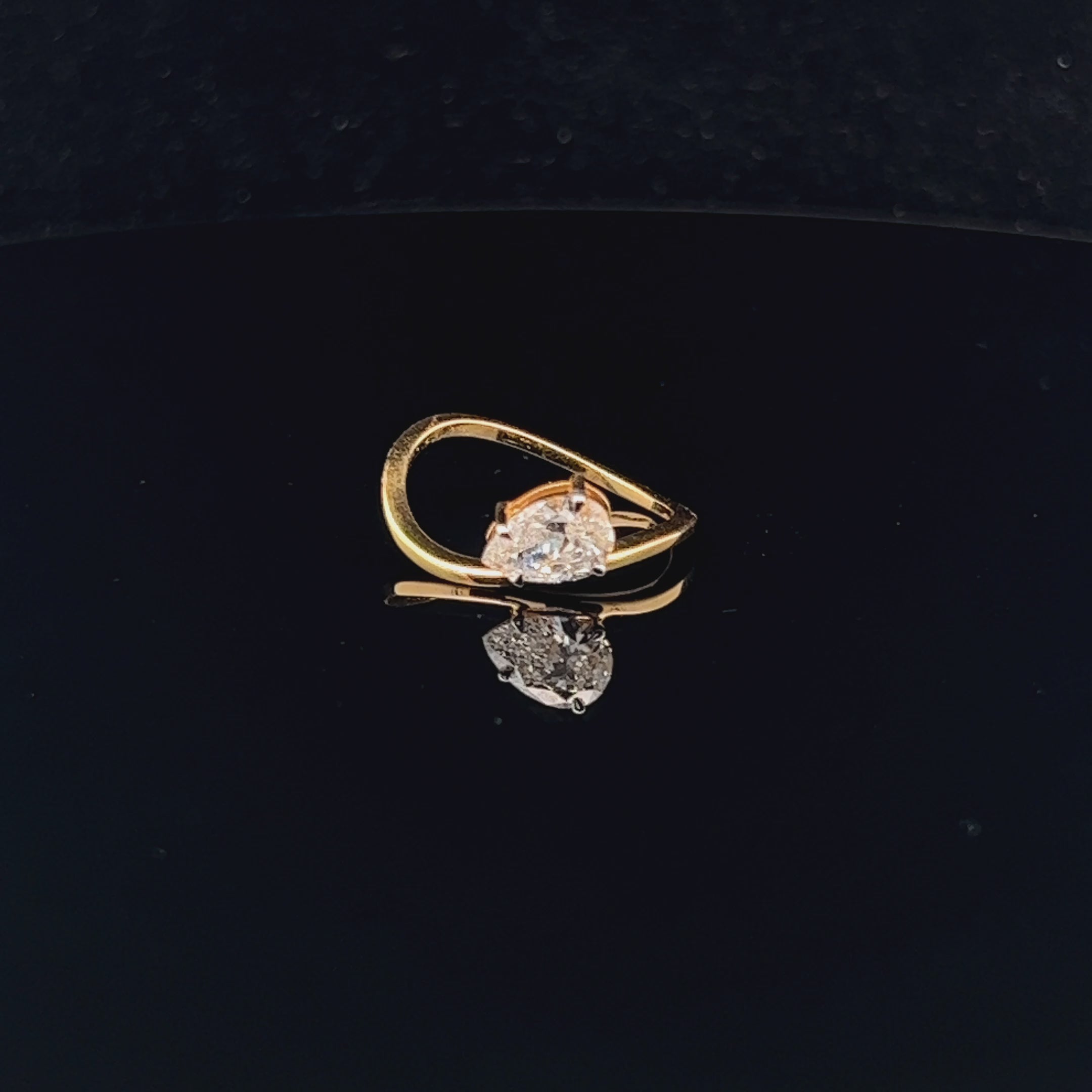 Classic Pear: 0.98ct Solitaire Promise Ring