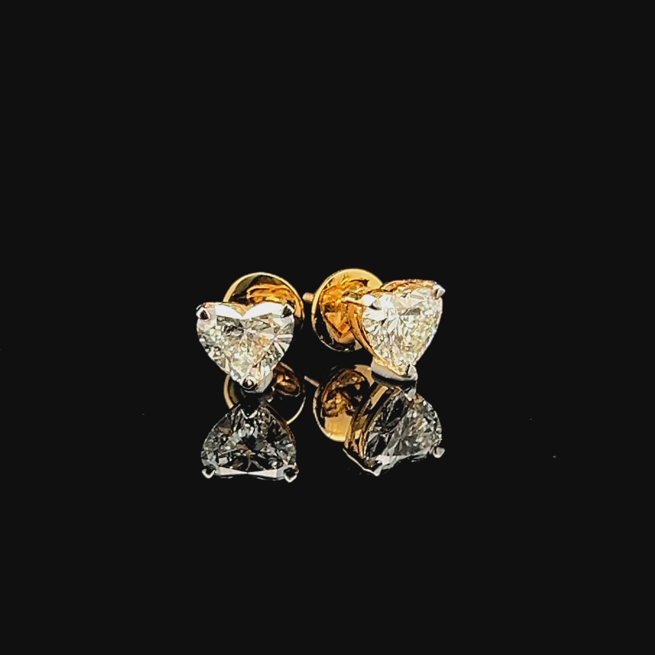 2.0 Ctw Heart Solitaire Studs