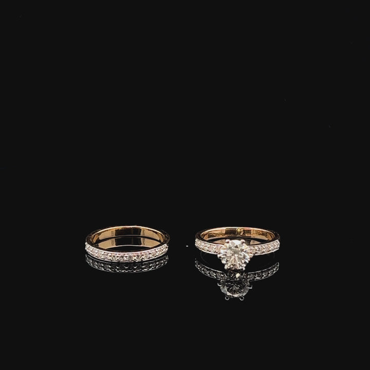 The 1.0ct Brilliance: Diamond Ring with Half Diamond Band