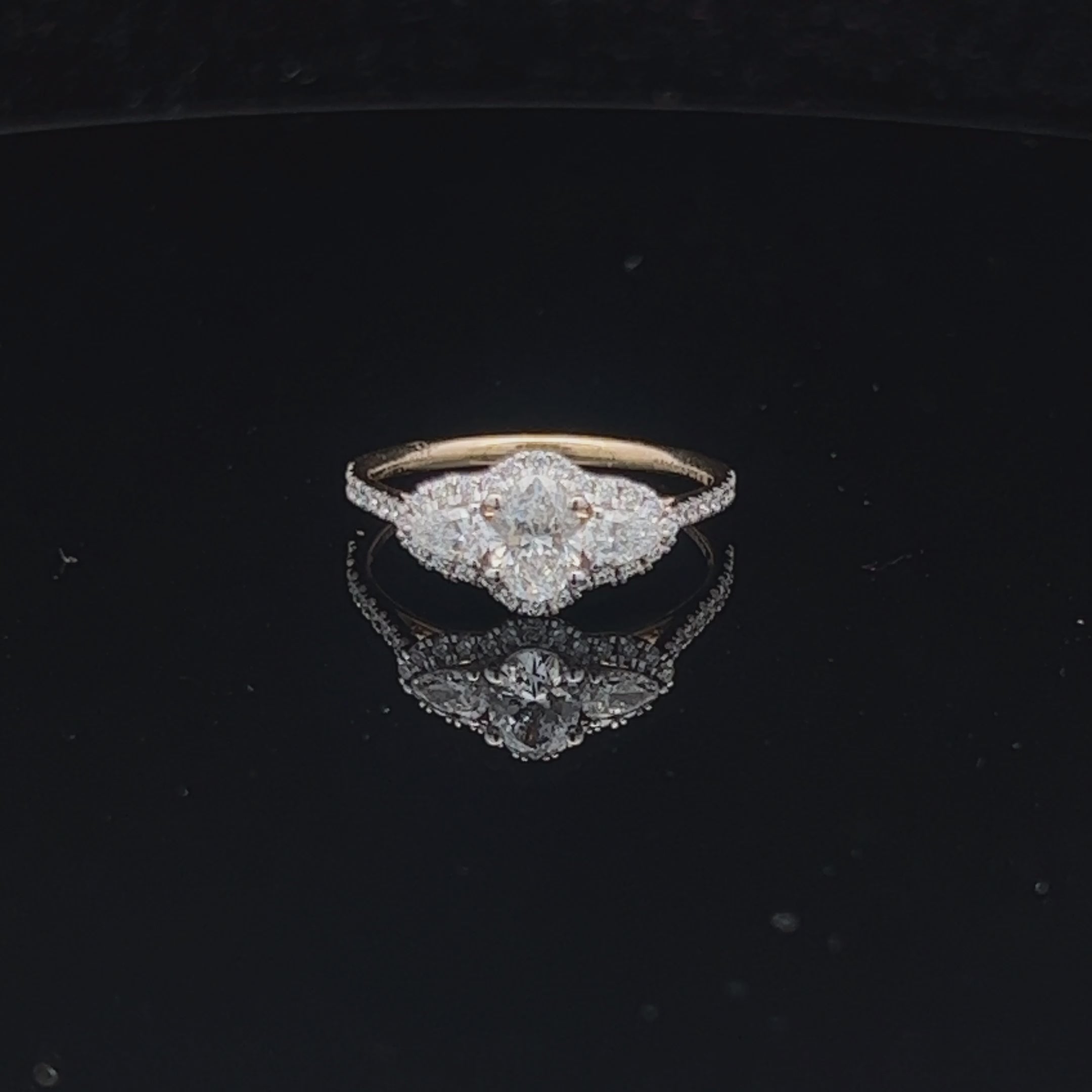 0.50ct Oval Cut Halo Diamond Ring