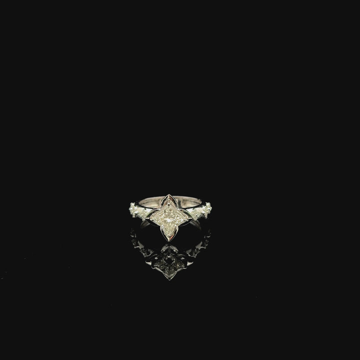 The Petal Bloom: 1.15ct Lily Cut Diamond Ring