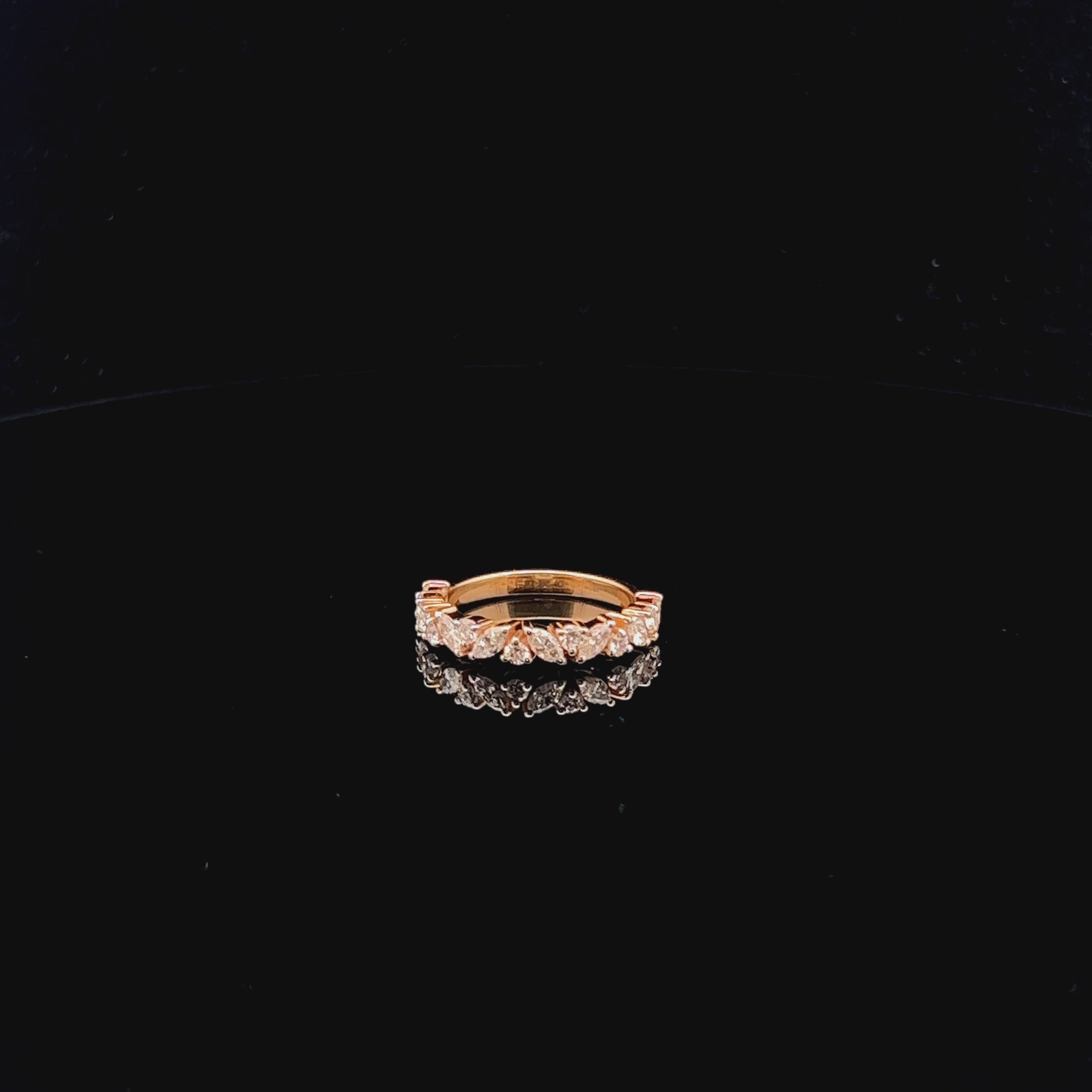 Marquise & Round Half Eternity Band: A Unique Diamond Blend