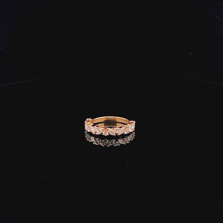 Marquise & Round Half Eternity Band