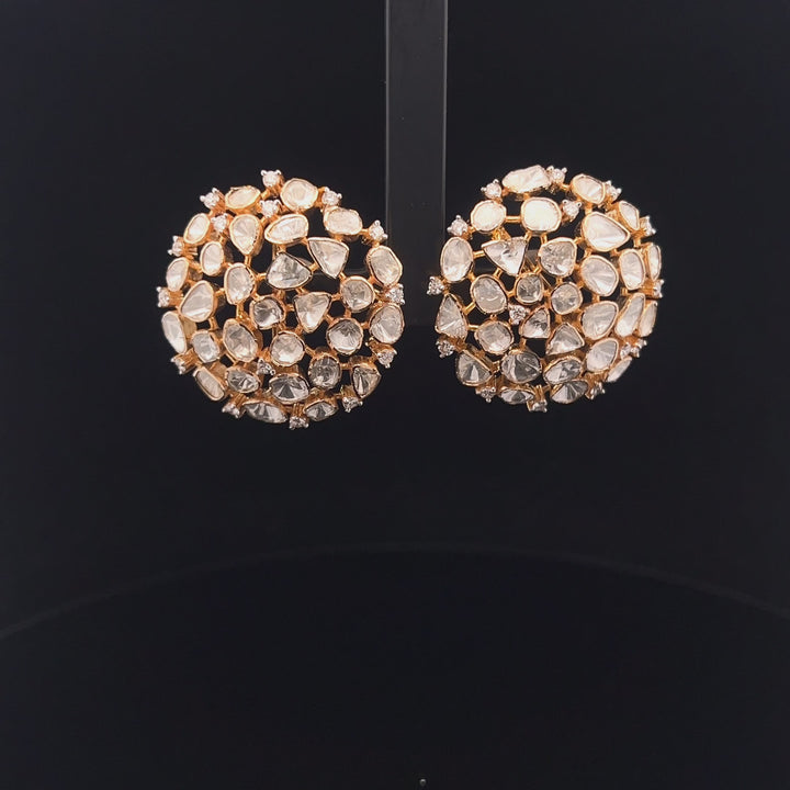 Exquisite Multi shape Lab diamond Polki Studs