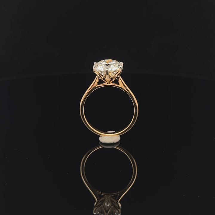 Exquisite 3.50ct Cathedral Tulip setting Ring