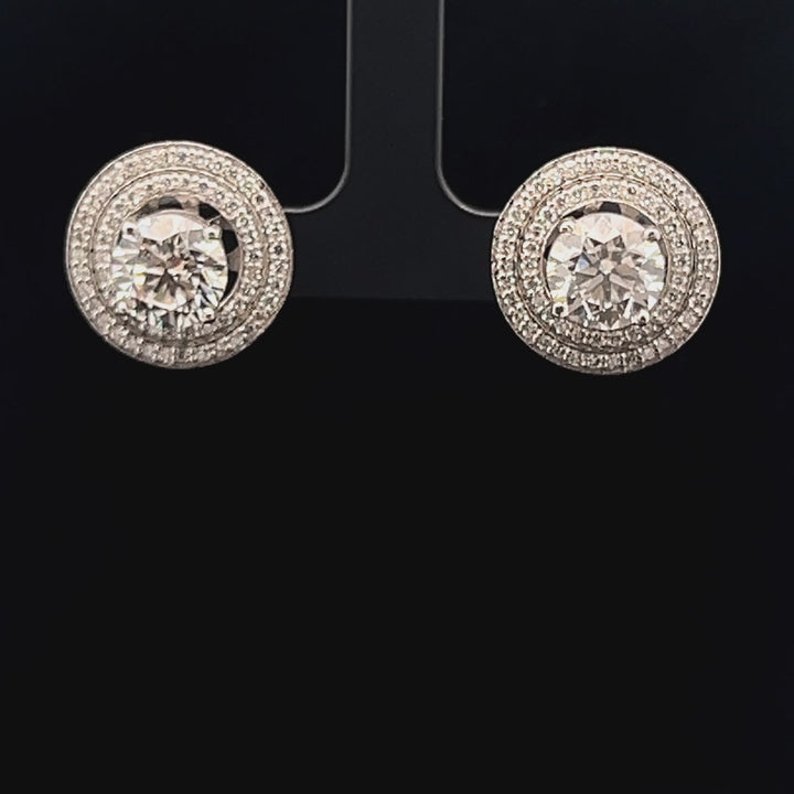 Exquisite 3.0ct detachable Earrings