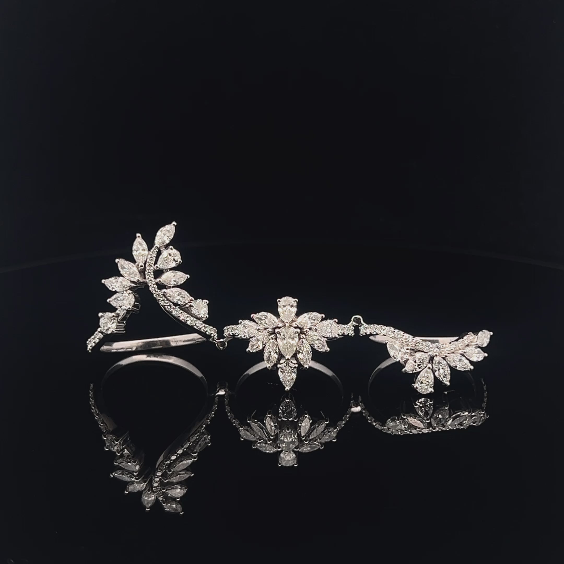 Modern Flower Cluster Ring