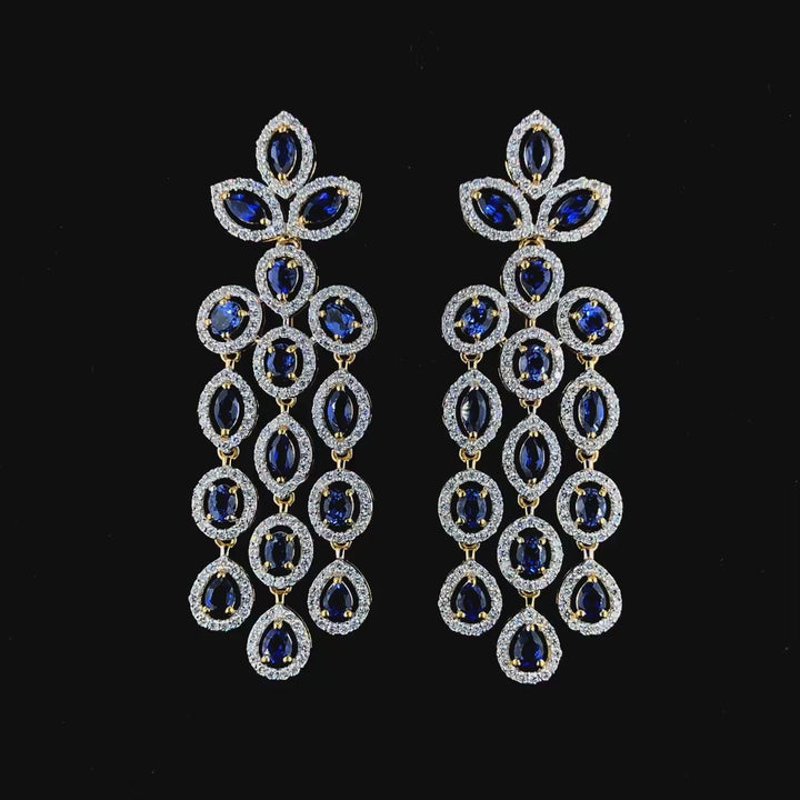 Elegant Sapphire Drop Earrings