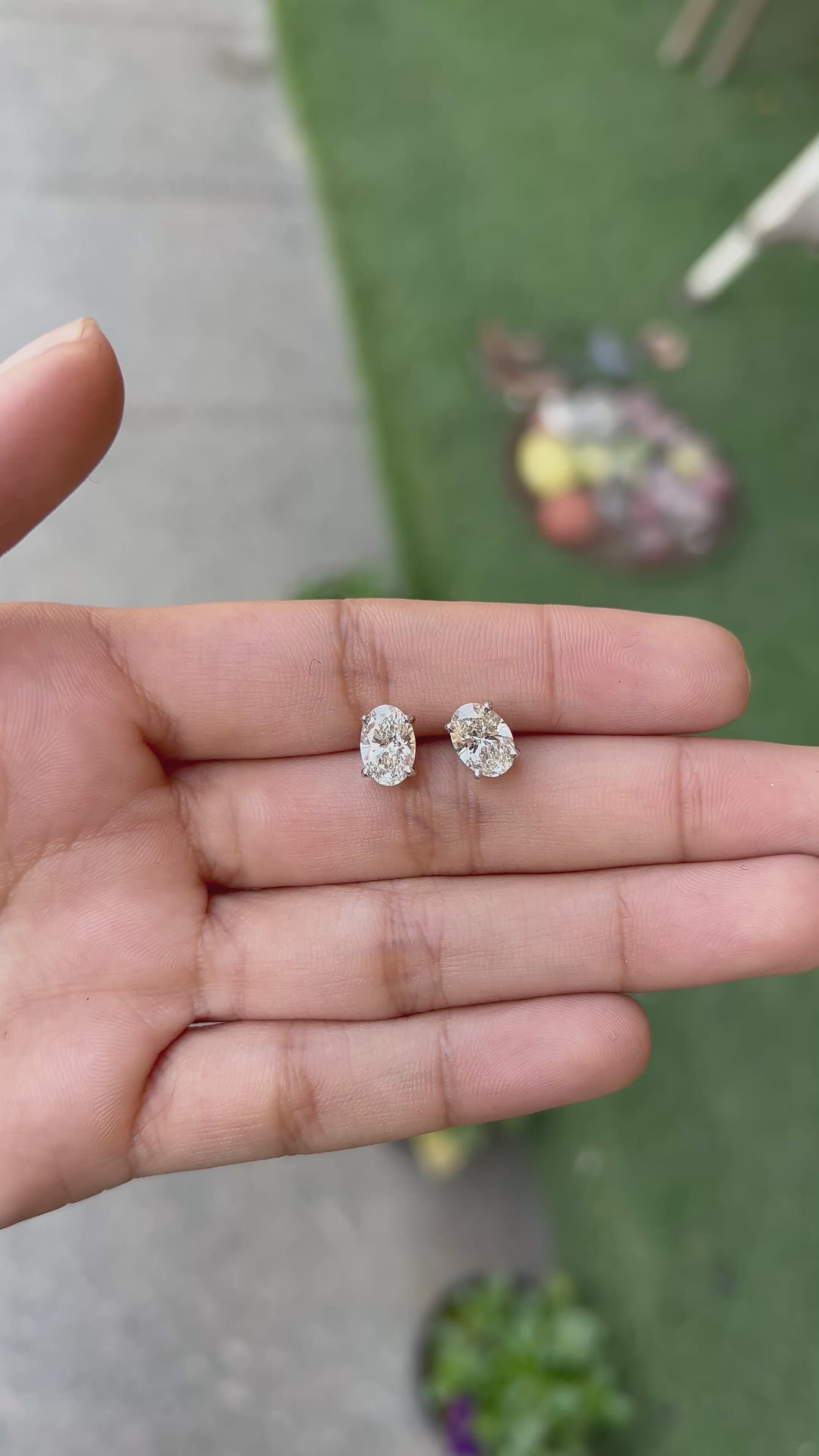 2.0 Ctw Oval Solitaire Studs