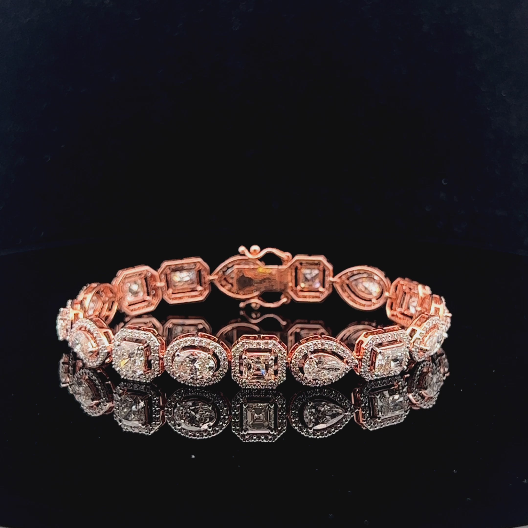 The Statement Stack: Multishape Diamond Bracelet