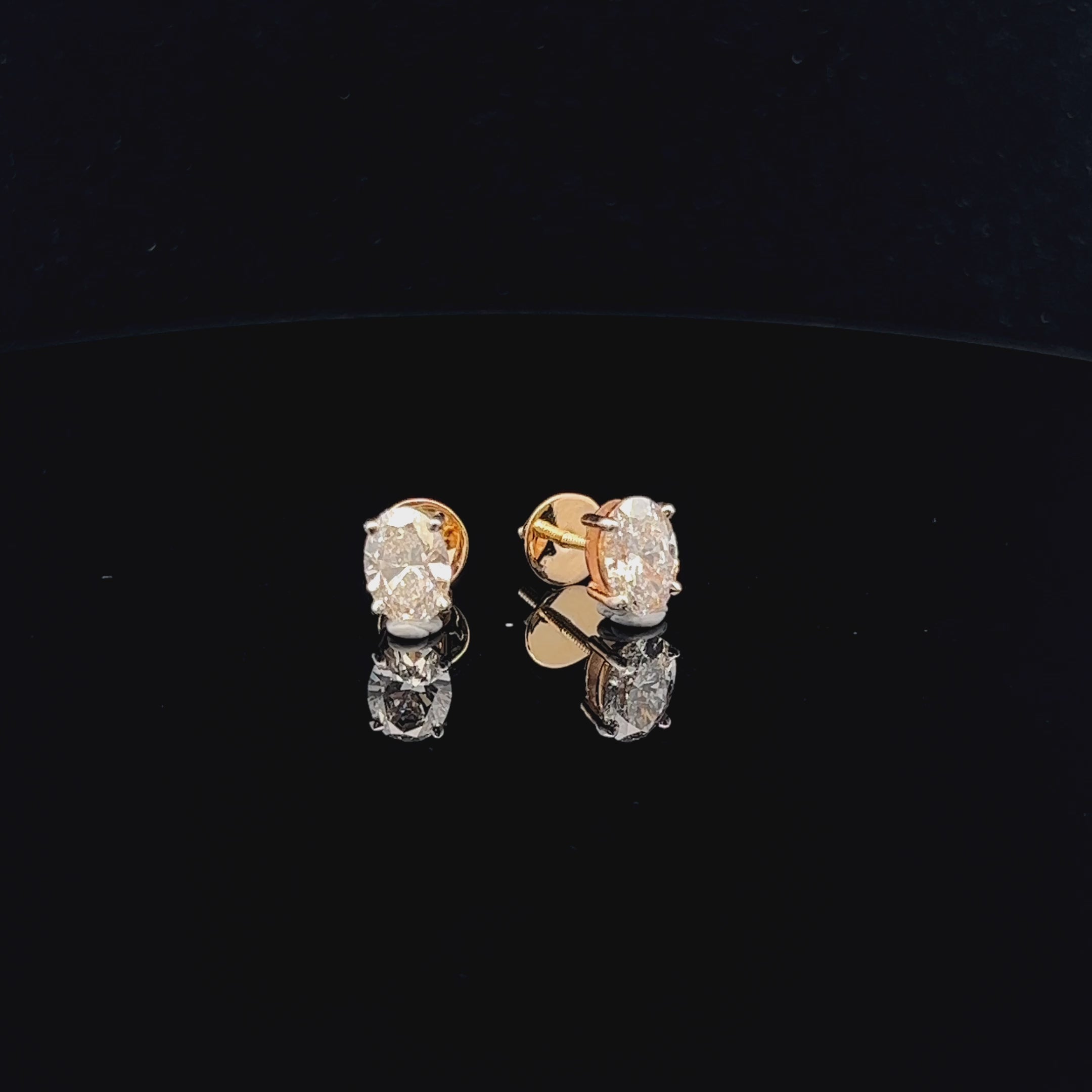 2.0 Ctw Oval Solitaire Studs