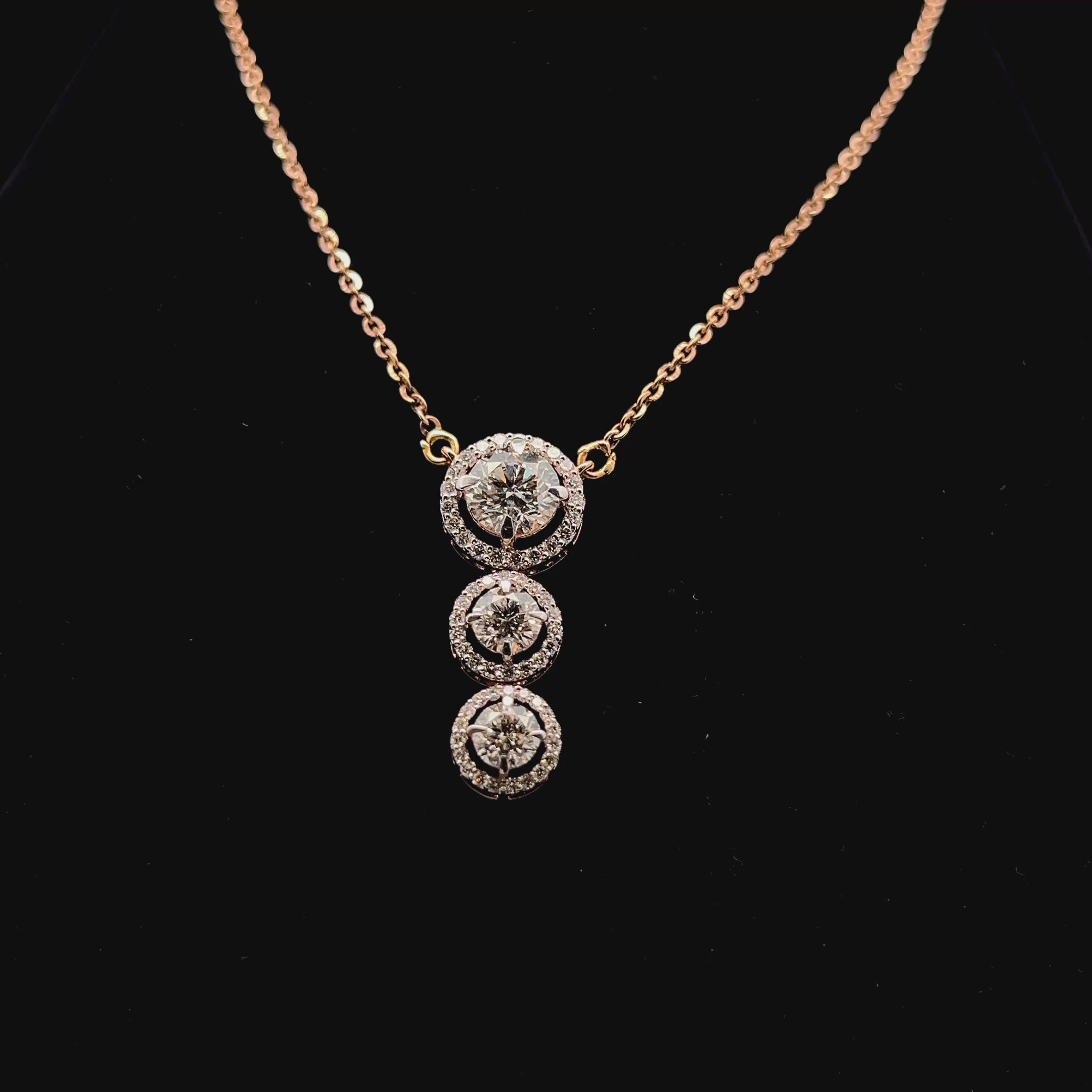 Elegant Three-Drop Pendant Necklace