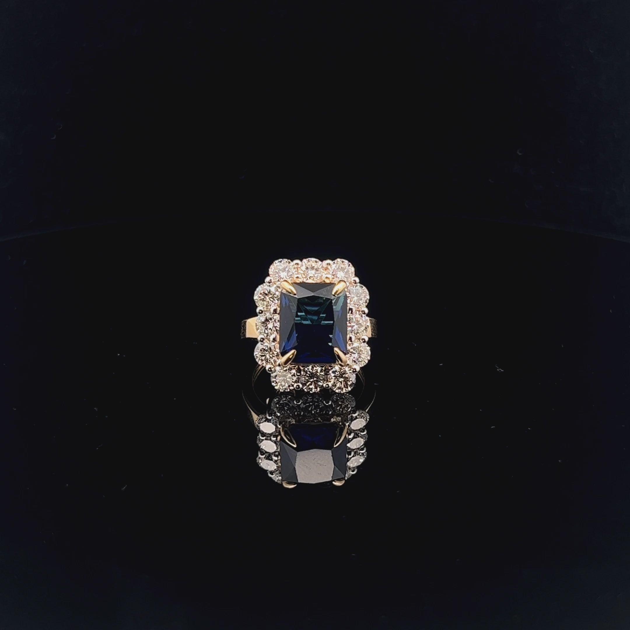 Azure Allure: Captivating Blue Stone Cocktail Ring