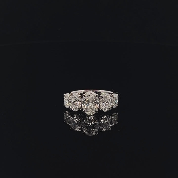 1.70ct Oval Cut 5 Stone Diamond Ring