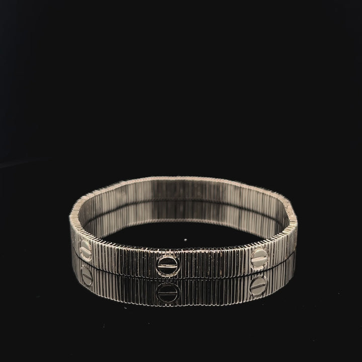 Cartier Inspired White Gold Bracelet