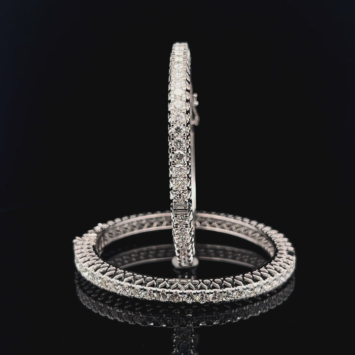 15 Pointer Diamond Bangle Pair