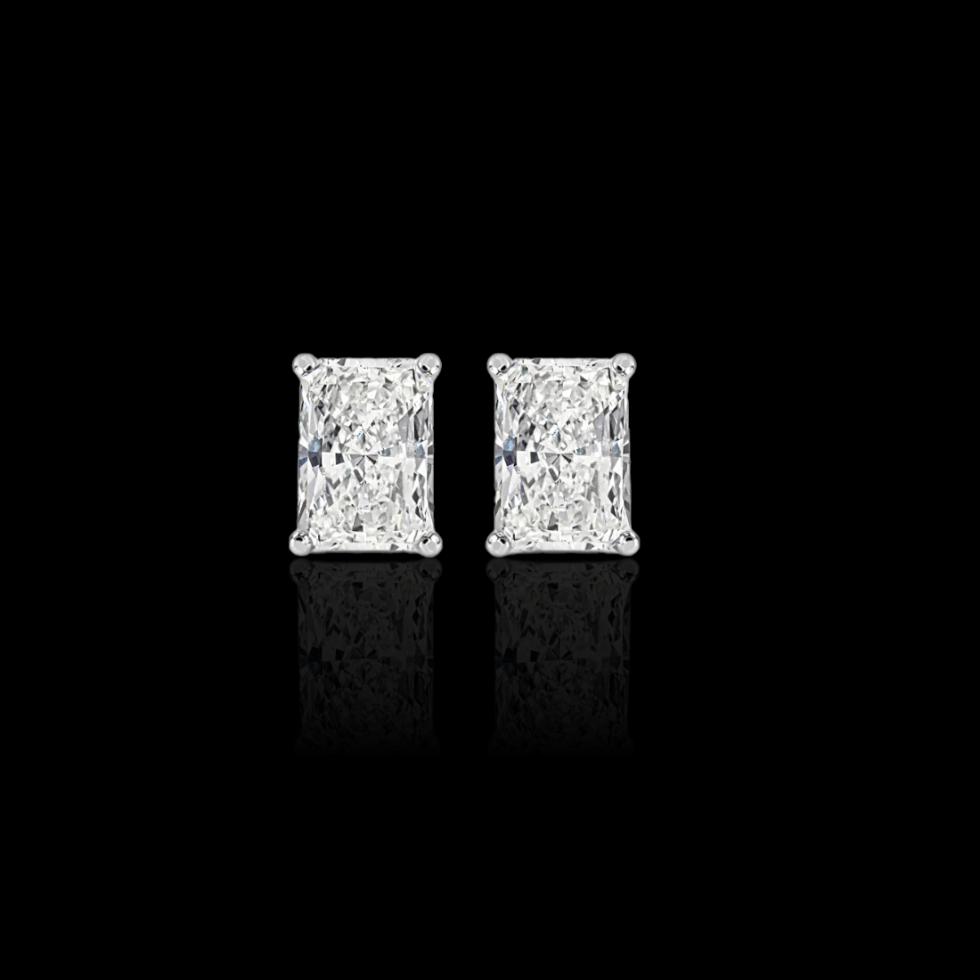 2.0 Ctw Radiant Solitaire Studs