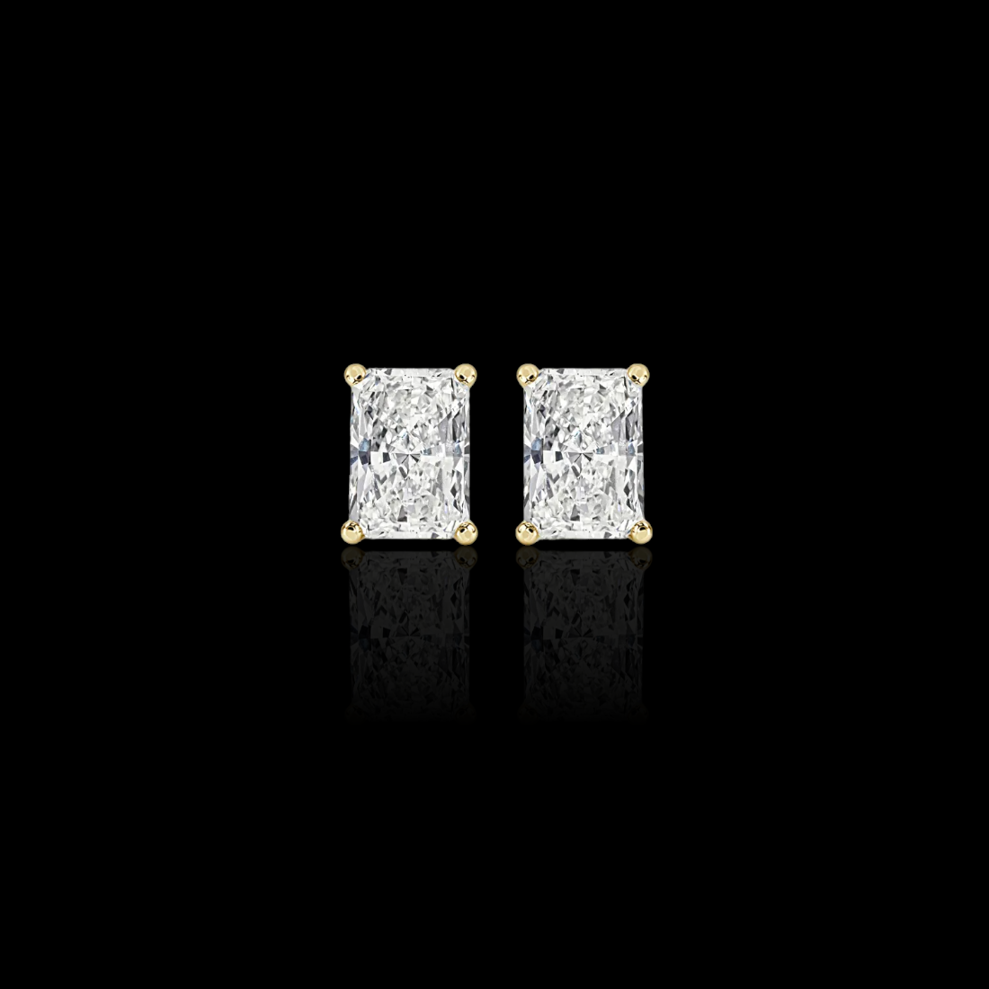 2.0 Ctw Radiant Solitaire Studs