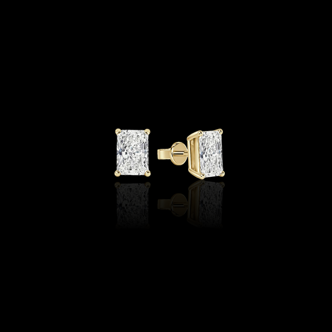 2.0 Ctw Radiant Solitaire Studs