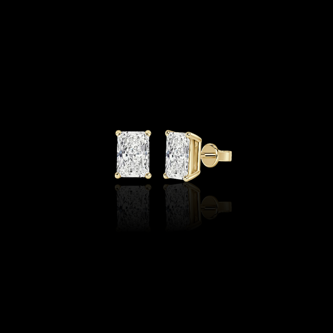 2.0 Ctw Radiant Solitaire Studs