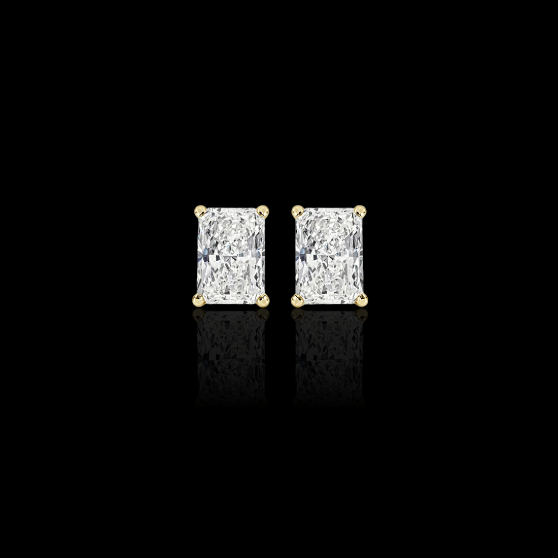 1.0 Ctw Radiant Solitaire Studs