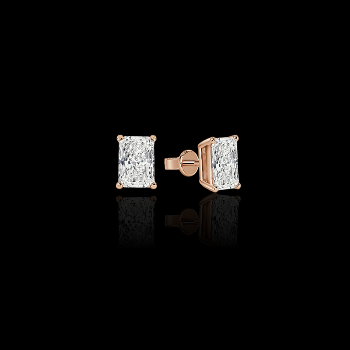 2.0 Ctw Radiant Solitaire Studs