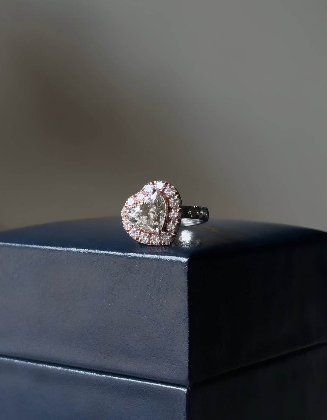 Dazzling 3.80ct Heart Diamond Ring with diamond halo