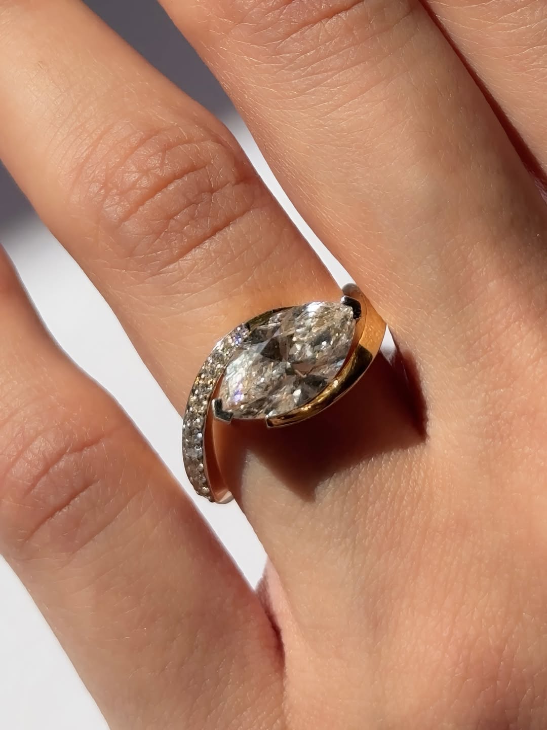 Exquisite Marquise cut Diamond Ring